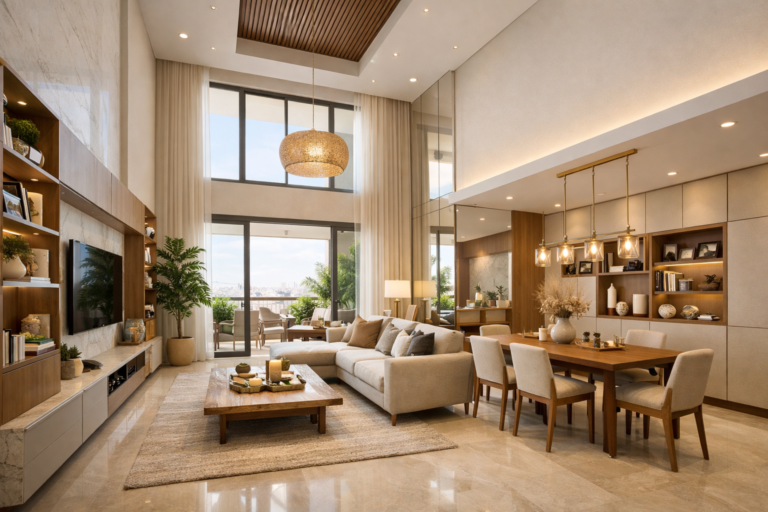 premium apartment interior in Secunderabad, Hyderabad