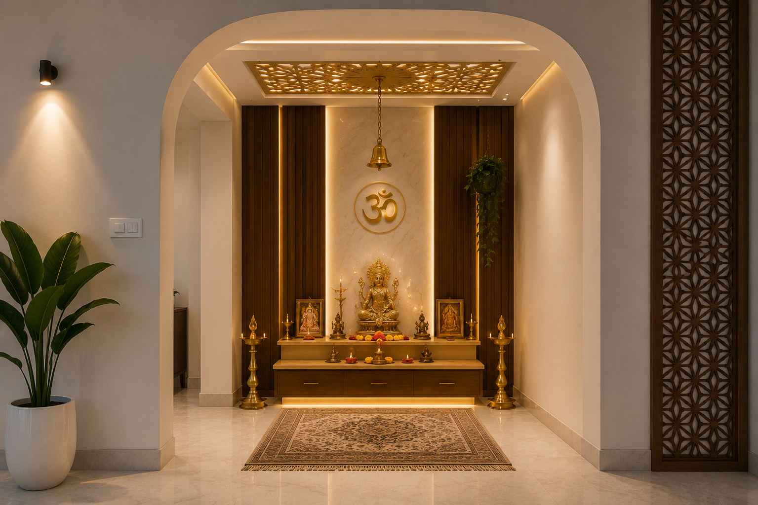 pooja room interior design kompally