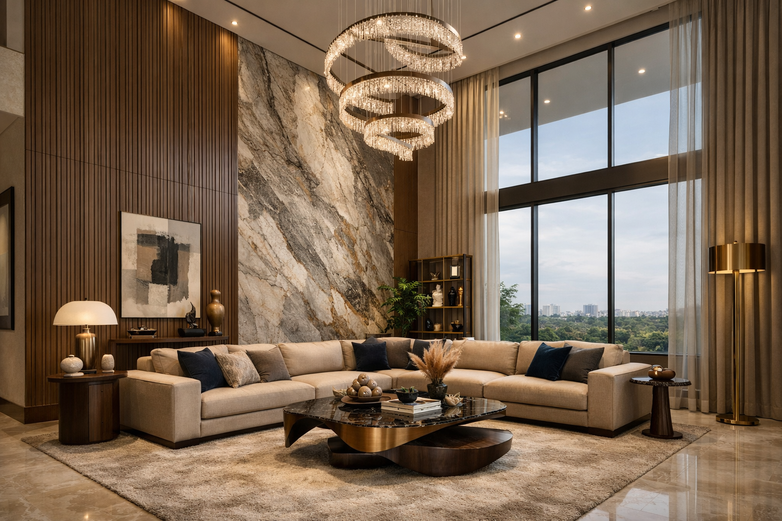 Living Room Interiors In Gachibowli