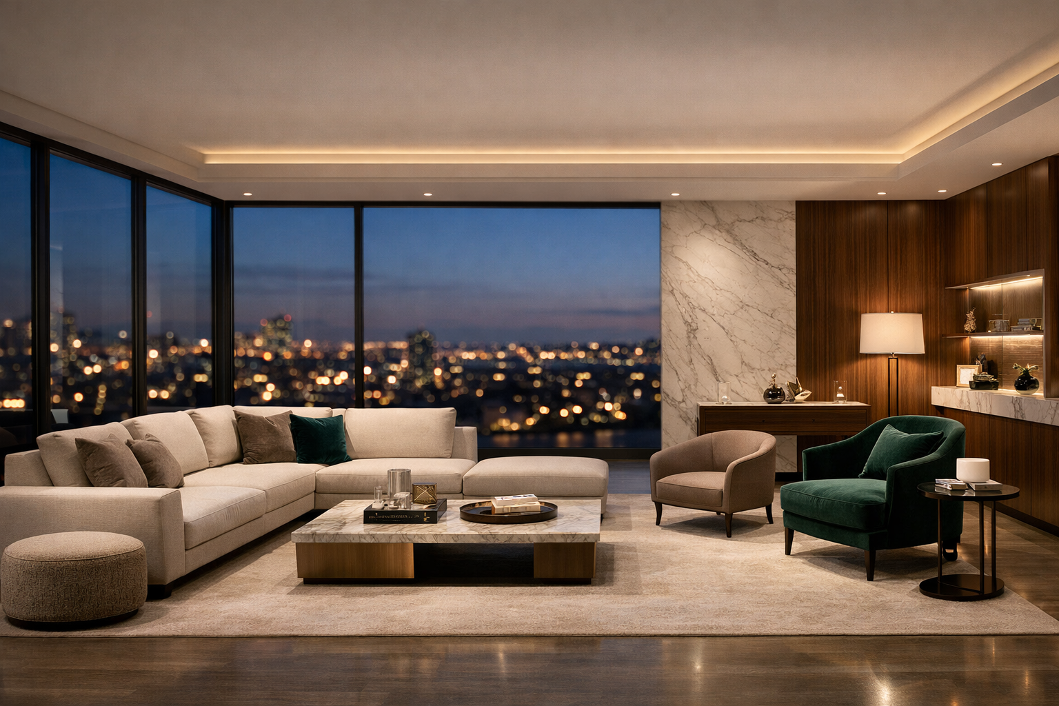Luxury living room interior 