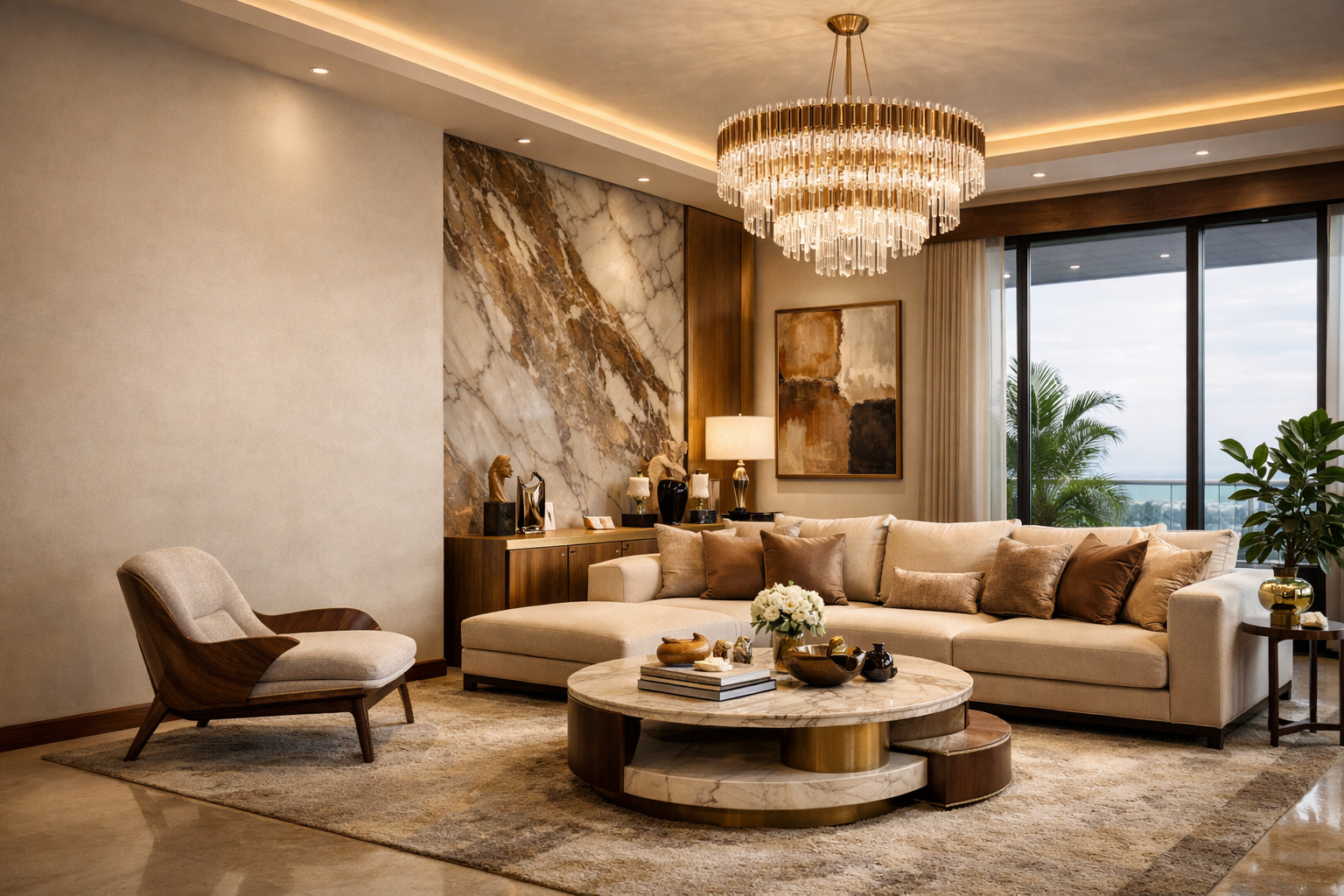 Luxury modern living room interior